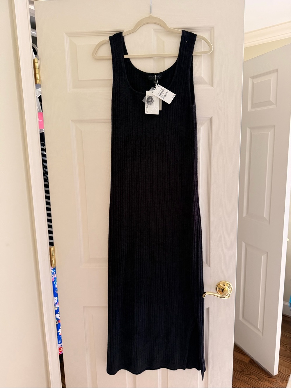 Barefoot Dreams Black Ribbed Tank Maxi Dress